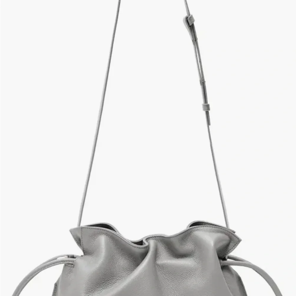 3-in-1 Grey Midi Emma Leather Crossbody Bag NWOT - Picture 2 of 11